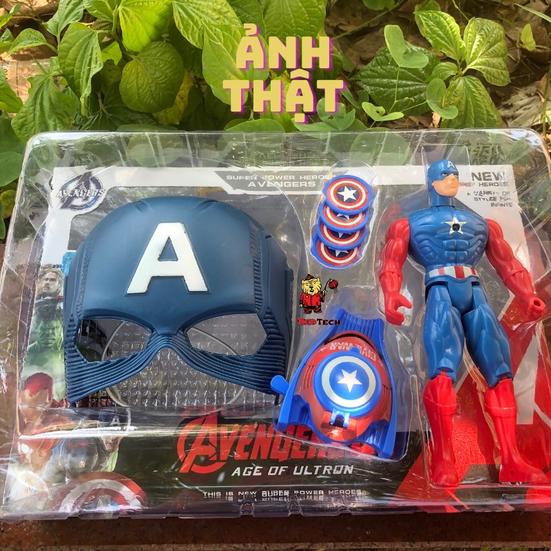 Mặt nạ trẻ em, đồ chơi nhập vai siêu anh hùng Marvel 3 in 1 Redtech.