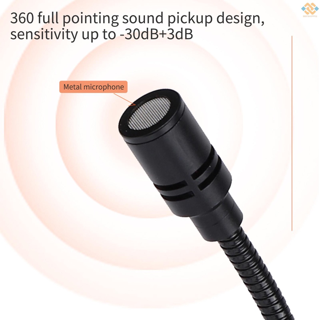 Micro Mini USB 360 độ cho máy tính°Micro thu âm đa hướng giắc cắm và sử dụng cho máy tính PC Laptop | BigBuy360 - bigbuy360.vn