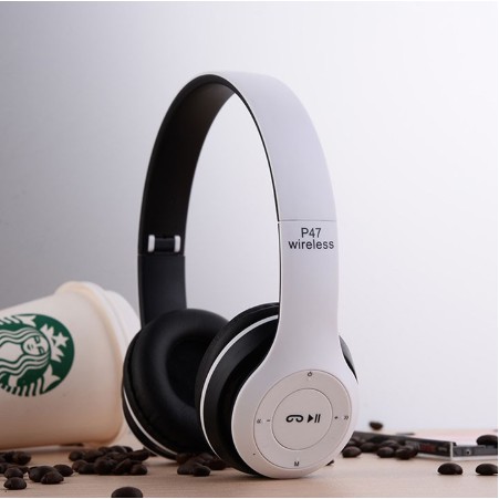 Tai nghe bluetooth P47 chụp tai không dây có khe cắm thẻ nhớ, âm thanh sống động | BigBuy360 - bigbuy360.vn