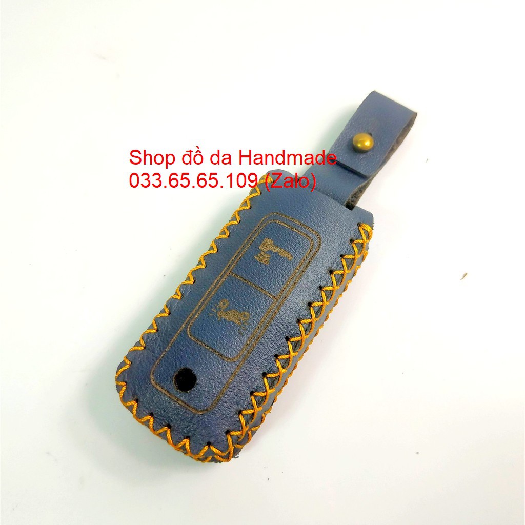 Bao da chìa khóa Honda vision 2021-2022, SH 2022, Lead 2022, Winer...smart key bằng da bò, kèm tặng móc khóa