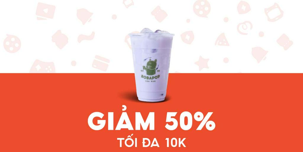 - Trà Sữa Bobapop - Giảm 10K cho Trà Sữa Khoai Môn
