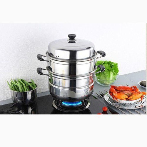 [SALE SỐC] Nồi hấp inox 3 tầng Cookware