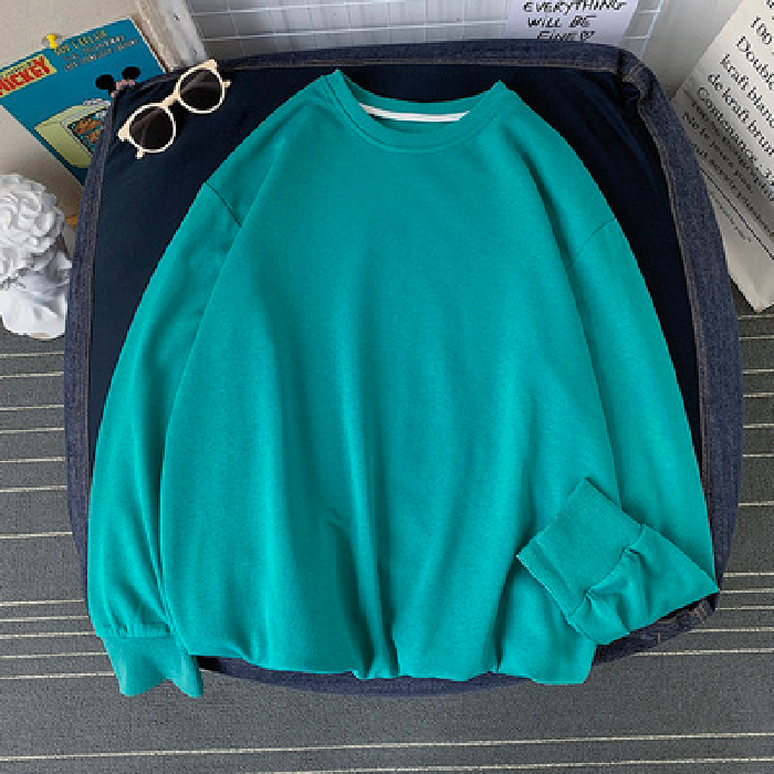 Áo sweater 63 màu tùy chọn màu trơn hàn quốc cho nữ