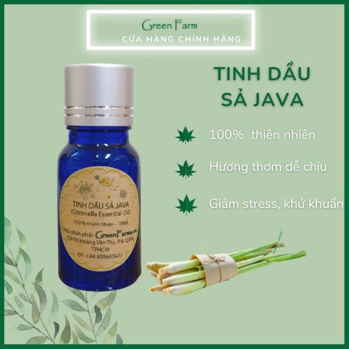Tinh Dầu Sả JaVa Green Farm hương thơm dễ chịu nguyên chất tinh dầu thật