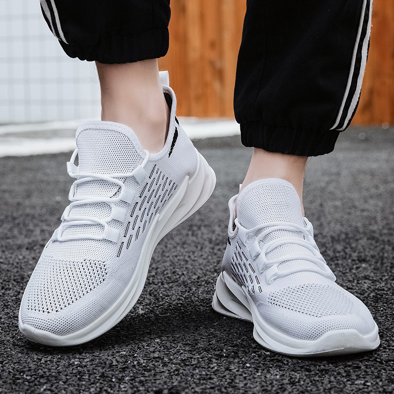 Giày Sneaker Nam thể thao màu trắng cổ cao cho học sinh phong cách Hàn Quốc TAKUTA mã LTT