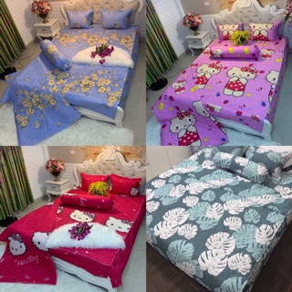 Set chăn ga trần bông poly
