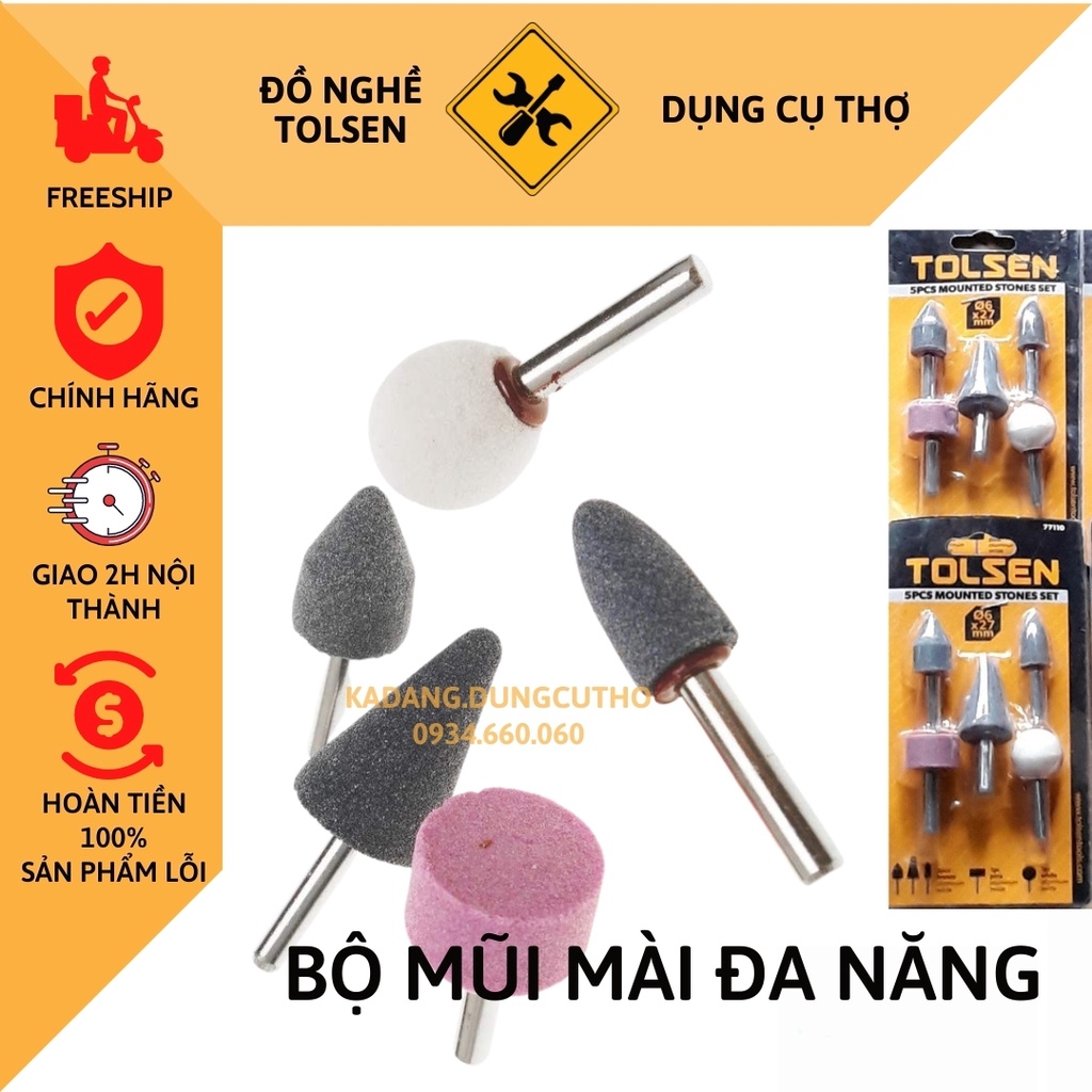 mũi mài đa năng, mài gỗ, nhựa, sắt lắp máy khoan, máy mài khuôn tolsen 77110 mounted set