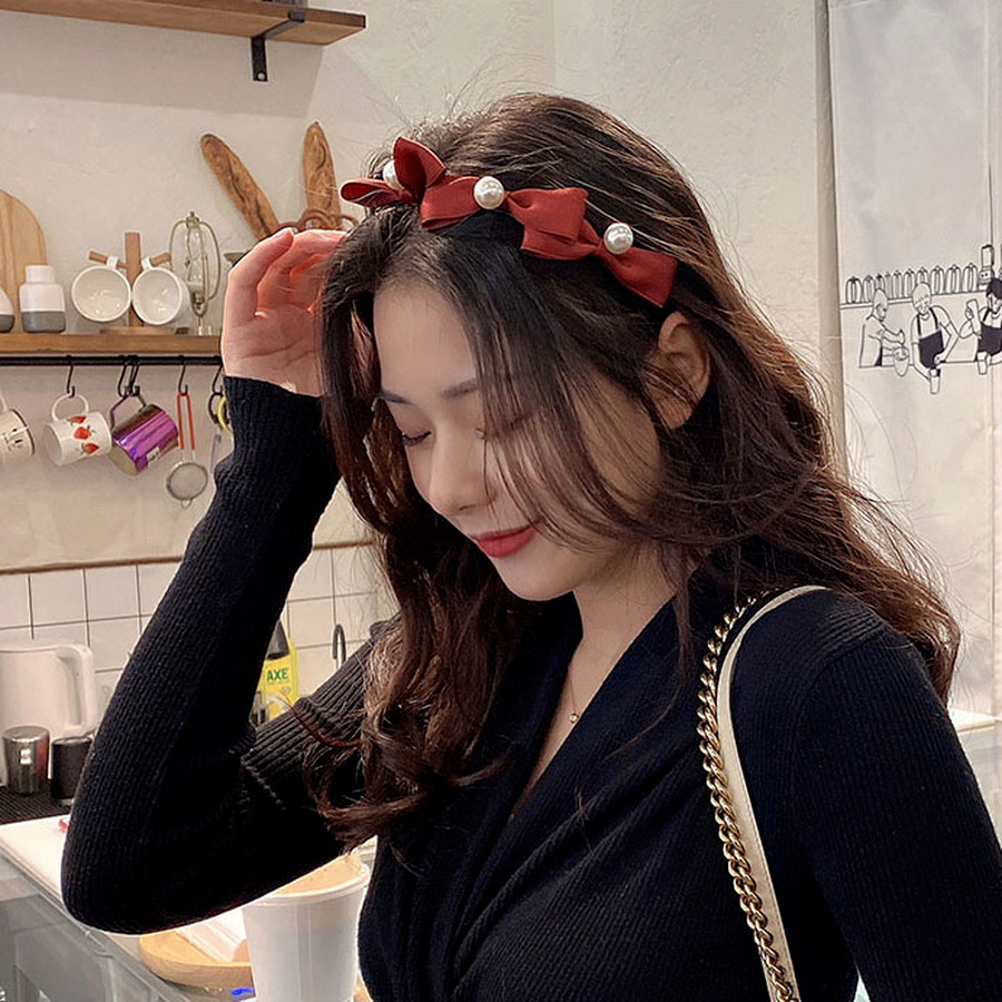 Cài tóc đính ngọc trai nhân tạo thời trang Hàn Quốc thanh lịch