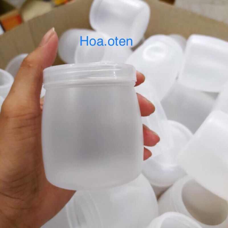 [Giá Huỷ Diệt] Hũ Làm Sữa Chua Lọ Đựng Kem Caramen Có Nắp Đậy Nhựa 160ml 120ml Dày Dặn