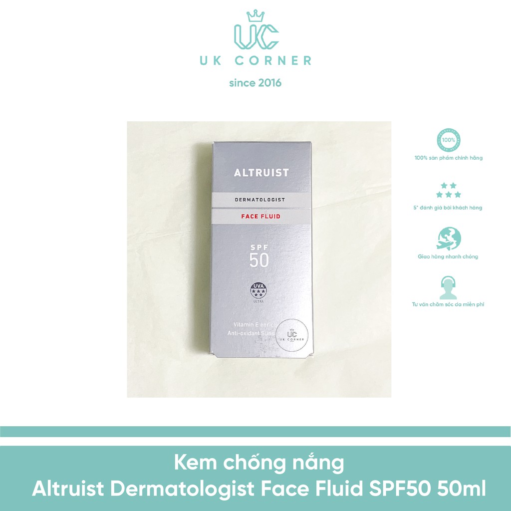 Sữa chống nắng Altruist Dermatologist Face Fluid SPF50 50ml