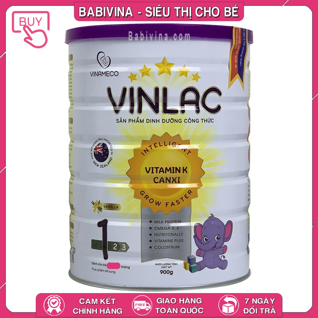 [LẺ GIÁ SỈ] Sữa Vinlac 1 900g | Giúp Trẻ Tăng Cân, Khỏe Mạnh | Mua Vinlac Chính Hãng Date Mới, Giá Tốt Nhất | Babivina