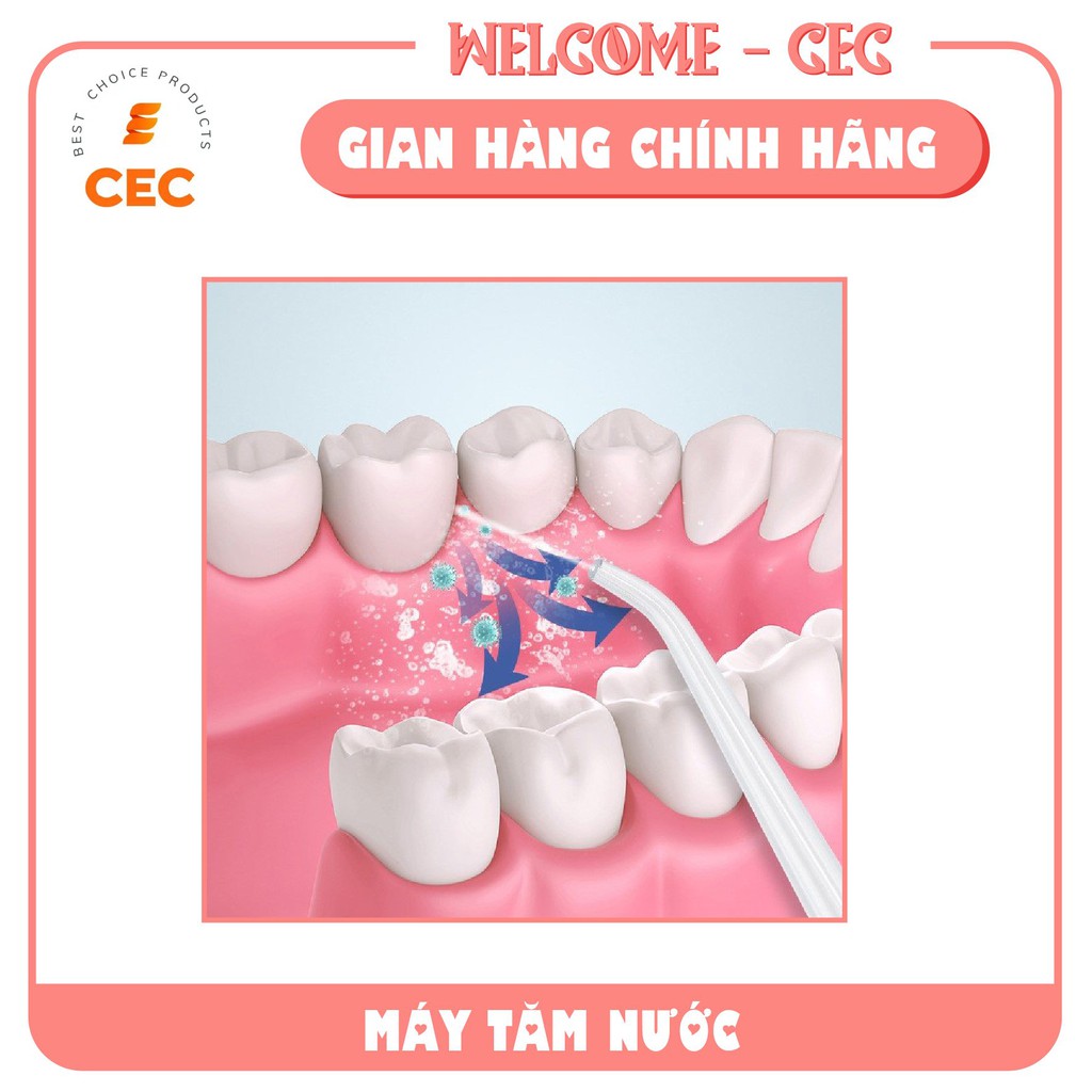 Máy Tăm Nước Cao Cấp Oral Irrigator Vệ Sinh Răng Miệng 3 Chế Độ Loại Bỏ Thức Ăn Thừa Trong Các Kẽ Răng IO15 [CEC Store]