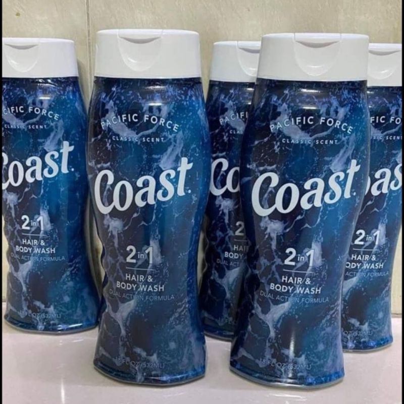 Sữa tắm coast 2in1 Hair&Body 532ml. USA