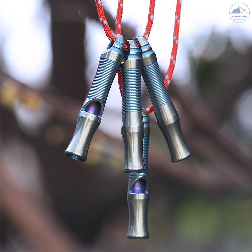 Còi Sinh Tồn 103 Bước Bằng Titan Siêu Nhẹ Kèm Dây Đeo Tiện Dụng Cho Hoạt Động Ngoài Trời