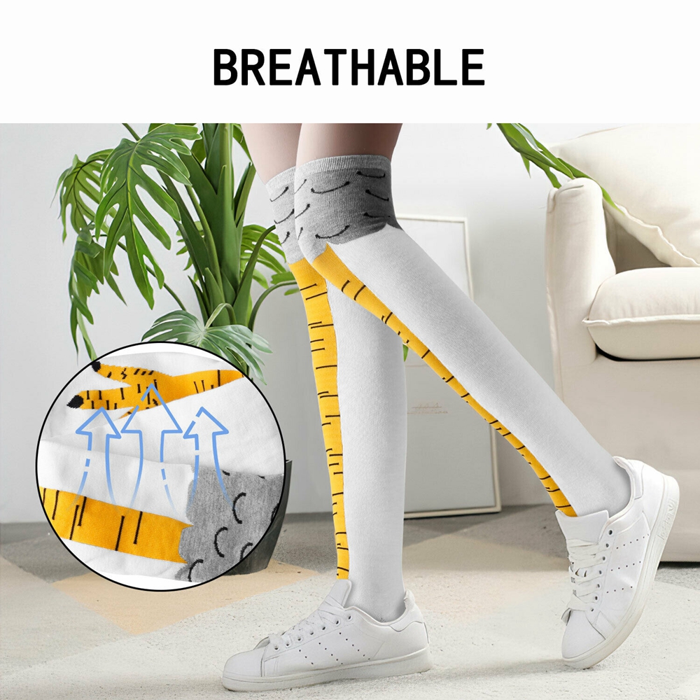 Vớ Cao Đến Đầu Gối In Hình Gà 3D Dễ Thương Vui Nhộn Thời Trang Mùa Đông Cho Nữ