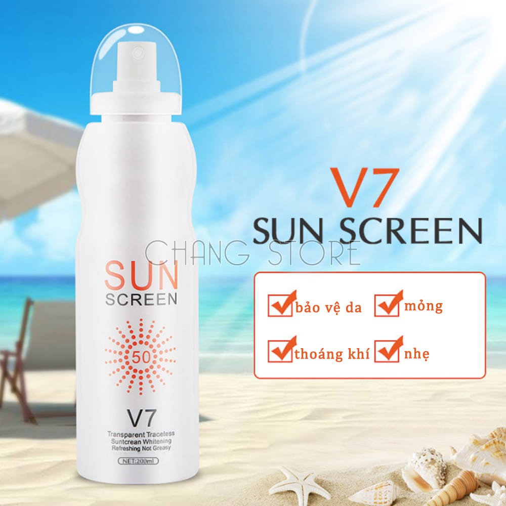 Xịt Chống Nắng Nâng Tone Che Khuyết Điểm Sunscreen V7 Magic Flower 238ml Hàn Quốc | BigBuy360 - bigbuy360.vn