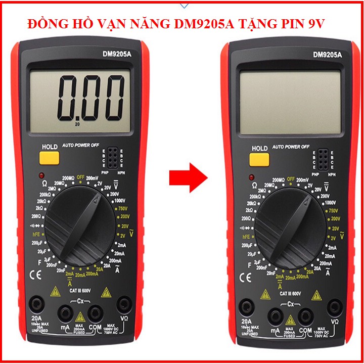 Đồng hồ vạn năng DM9205A