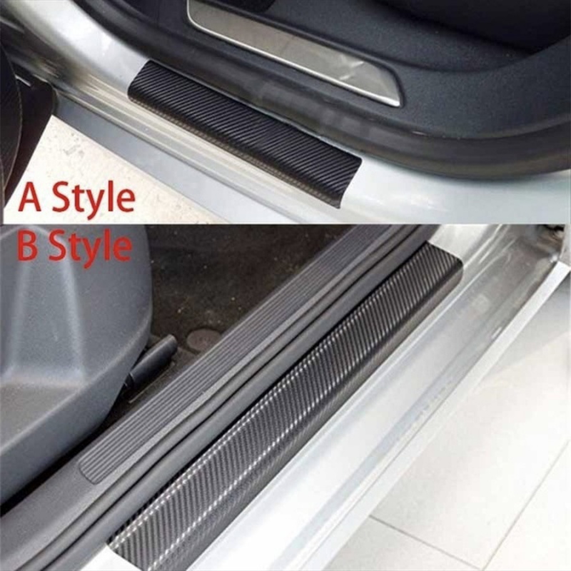 Set 4 Miếng Dán 3D Bằng Sợi Carbon Chống Bẩn Cho Cửa Xe Hơi