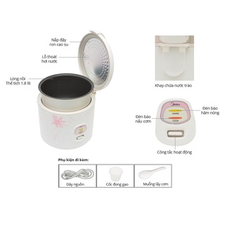 (CHÍNH HÃNG) Nồi cơm điện Media MR-CM1821, 1.8 lít