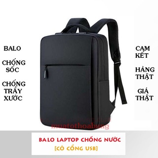 Ba Lo Laptop 15.6 inch Cao Cấp Có Cổng Sạc USB Chống Sốc Chống Nước Chống Trầy Xước