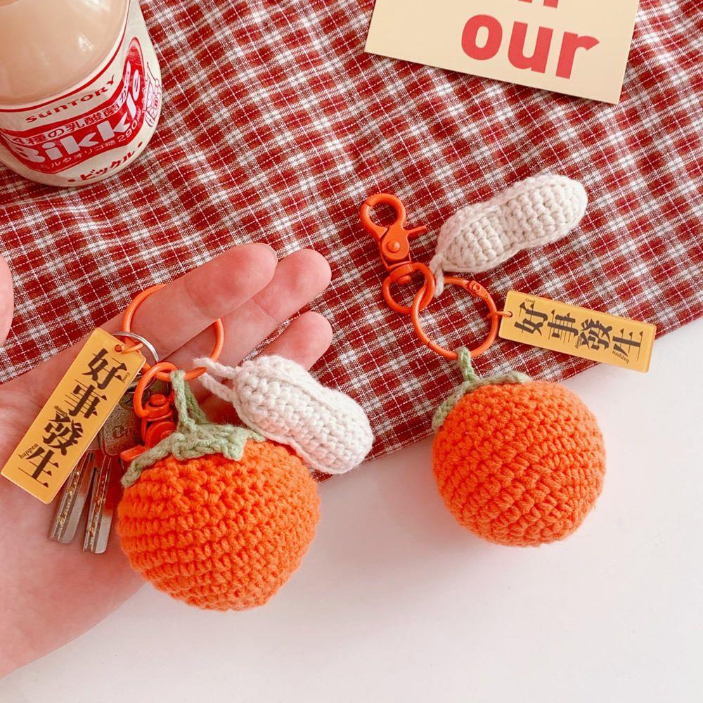 NICKOLAS Móc Khóa Hình Hạt Đậu Phộng Trái Cây Phong Cách Hàn Quốc Dễ Thương