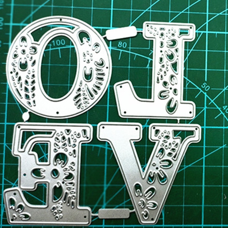 Khuôn Cắt Giấy Kim Loại Hình Chữ Love