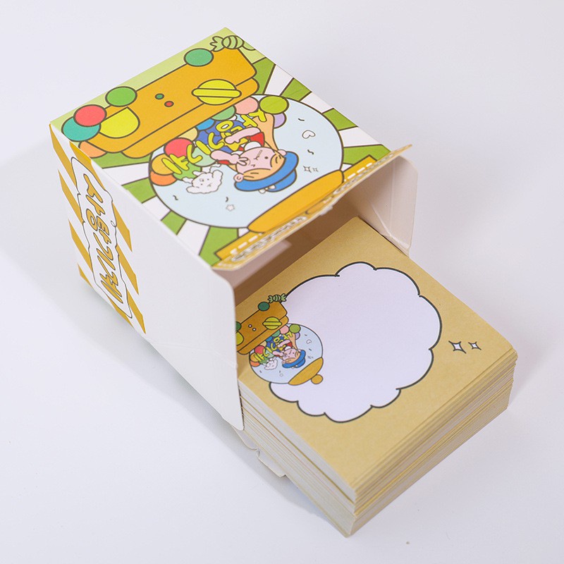 Giấy nhớ note nhiều hình dễ thương cute xinh xắn được đựng trong hộp sữa (230 tờ)