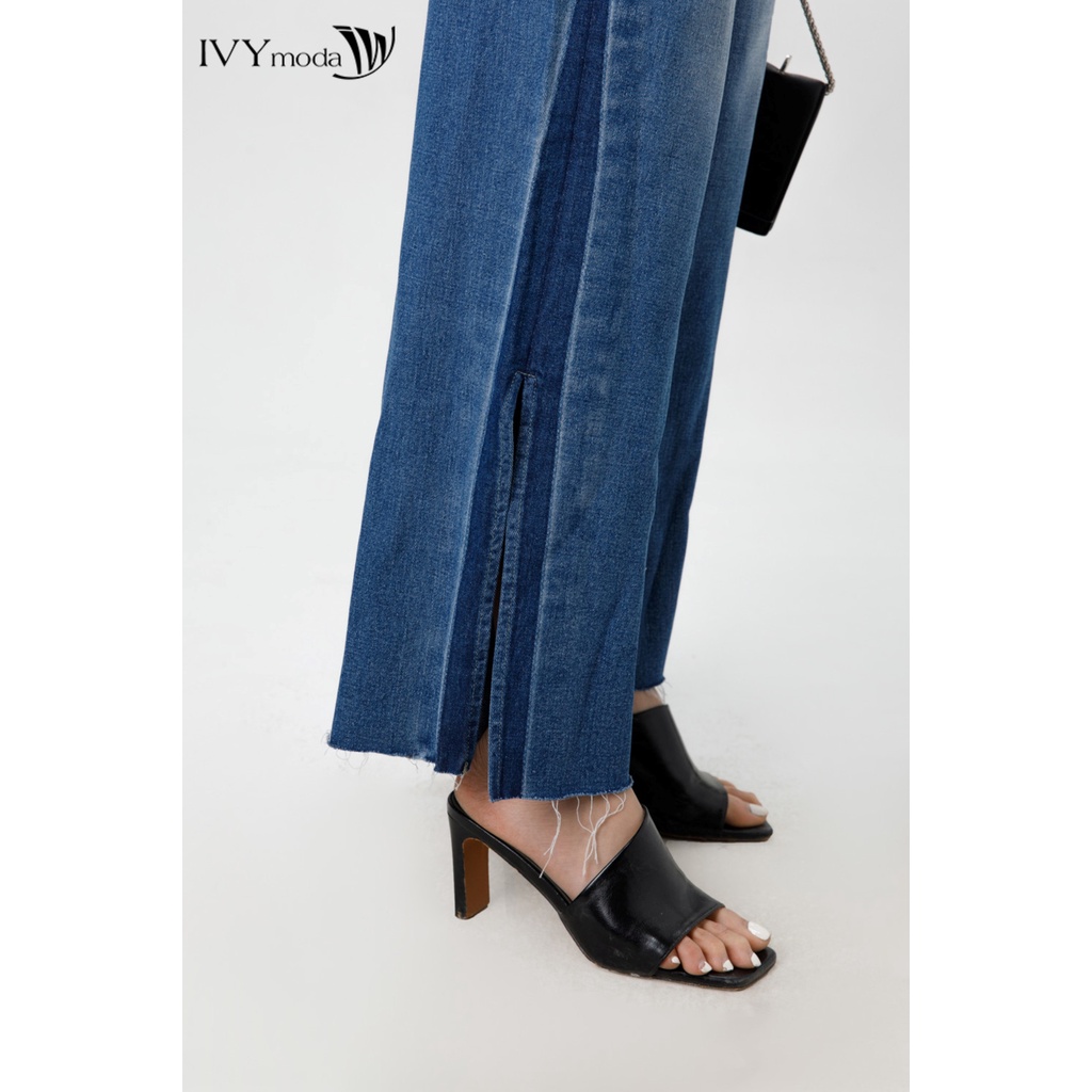 Quần jeans ống xẻ nữ IVY moda MS 25B8883