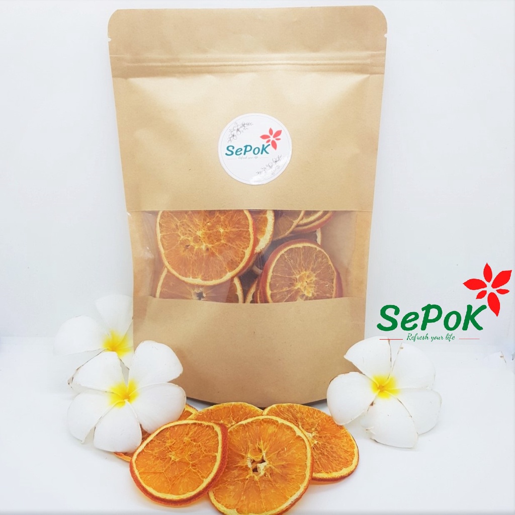Cam Vàng Nhập Khẩu Sấy Khô Loại I - 50g/100g - Cam tươi  làm trà thanh nhiệt, sáng da, bổ sung vitamin - SePok