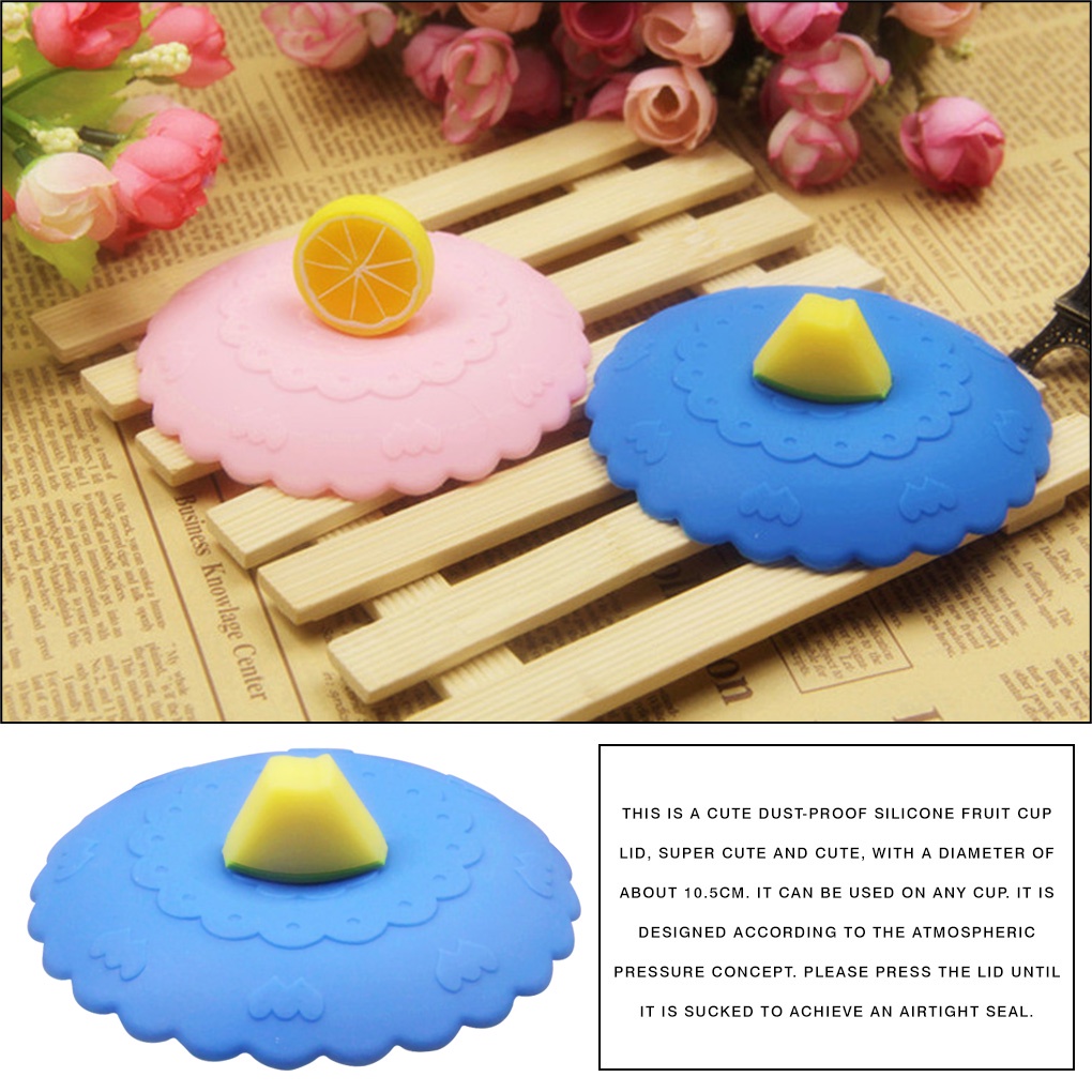 Cup Cover Silicone Cartoon Bottle Cap Reusable Leakproof Water Cup Lid Dustproof Cap