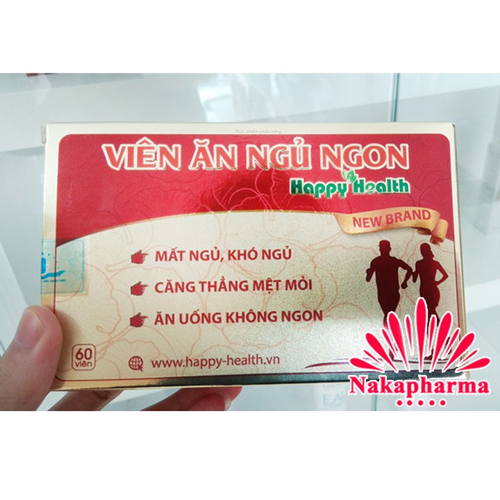 Viên ăn ngủ ngon Happy Health New Brand - Giảm căng thẳng, mệt mỏi, mất ngủ, suy nhược thần kinh