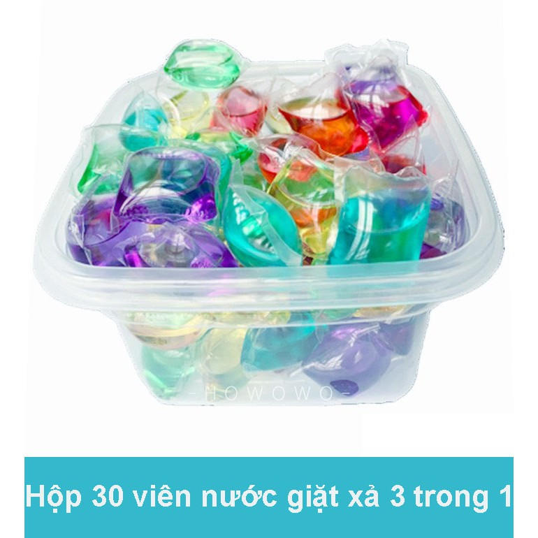 Hộp 30 Viên Giặt Tẩy Rửa Quần Áo Thần Thánh