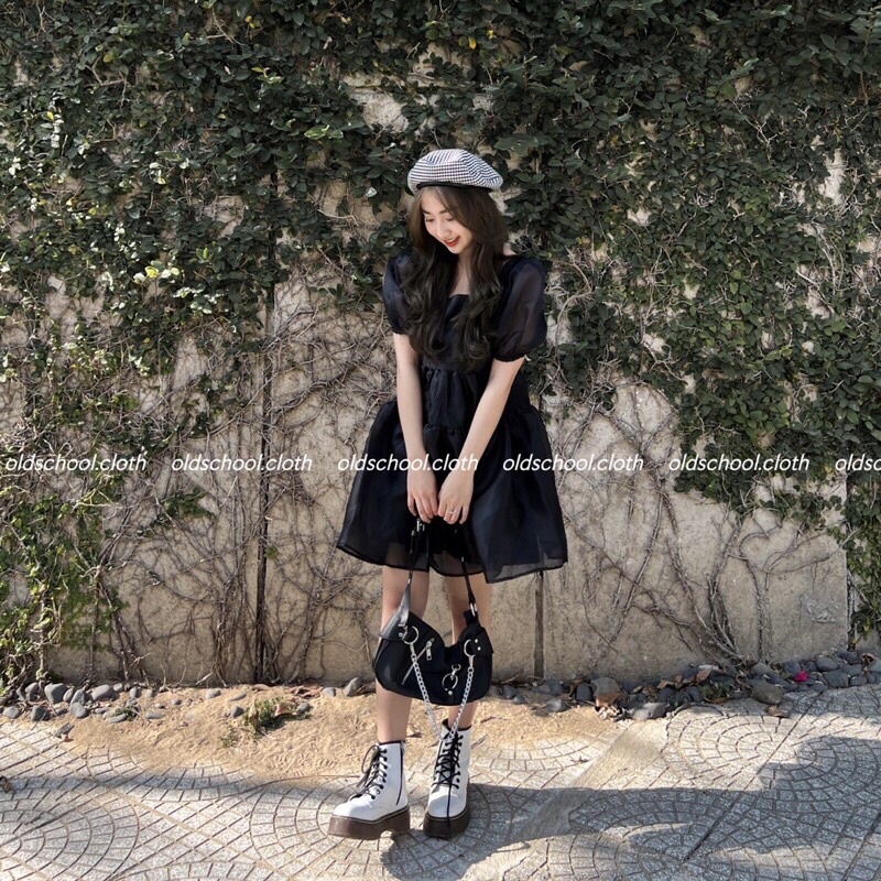 Váy babydoll tơ bồng tiểu thư Selina Dress - Đầm babydoll tơ bồng Pea Store