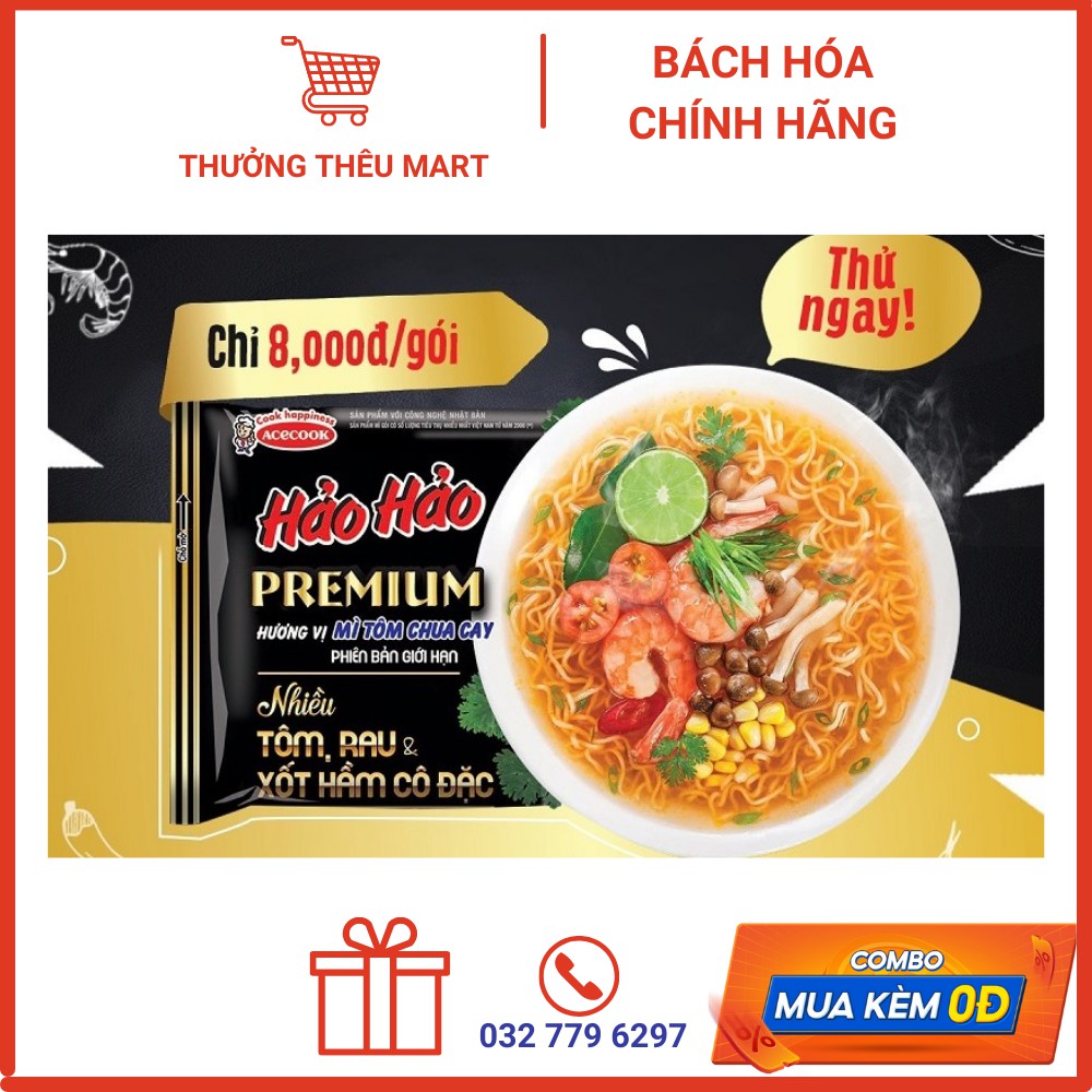 MÌ HẢO HẢO TÔM CHUA CAY PREMIUM GÓI 85G PHIÊN BẢN GIỚI HẠN