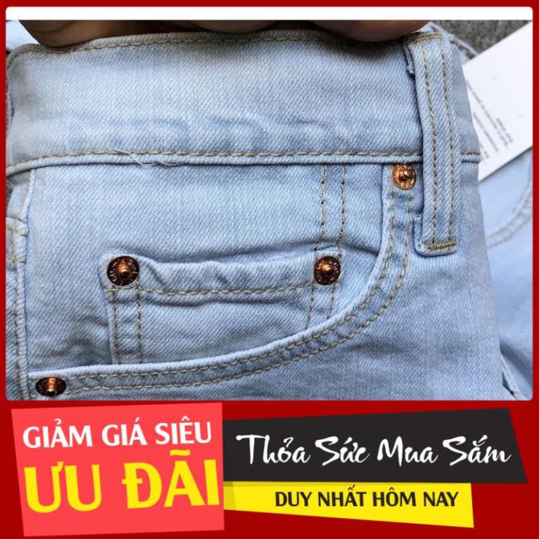 [ SIÊU KHUYẾN MÃI ] Quần jean nam hàng cambodia xanh bạc- slimfit ống đứng 2021