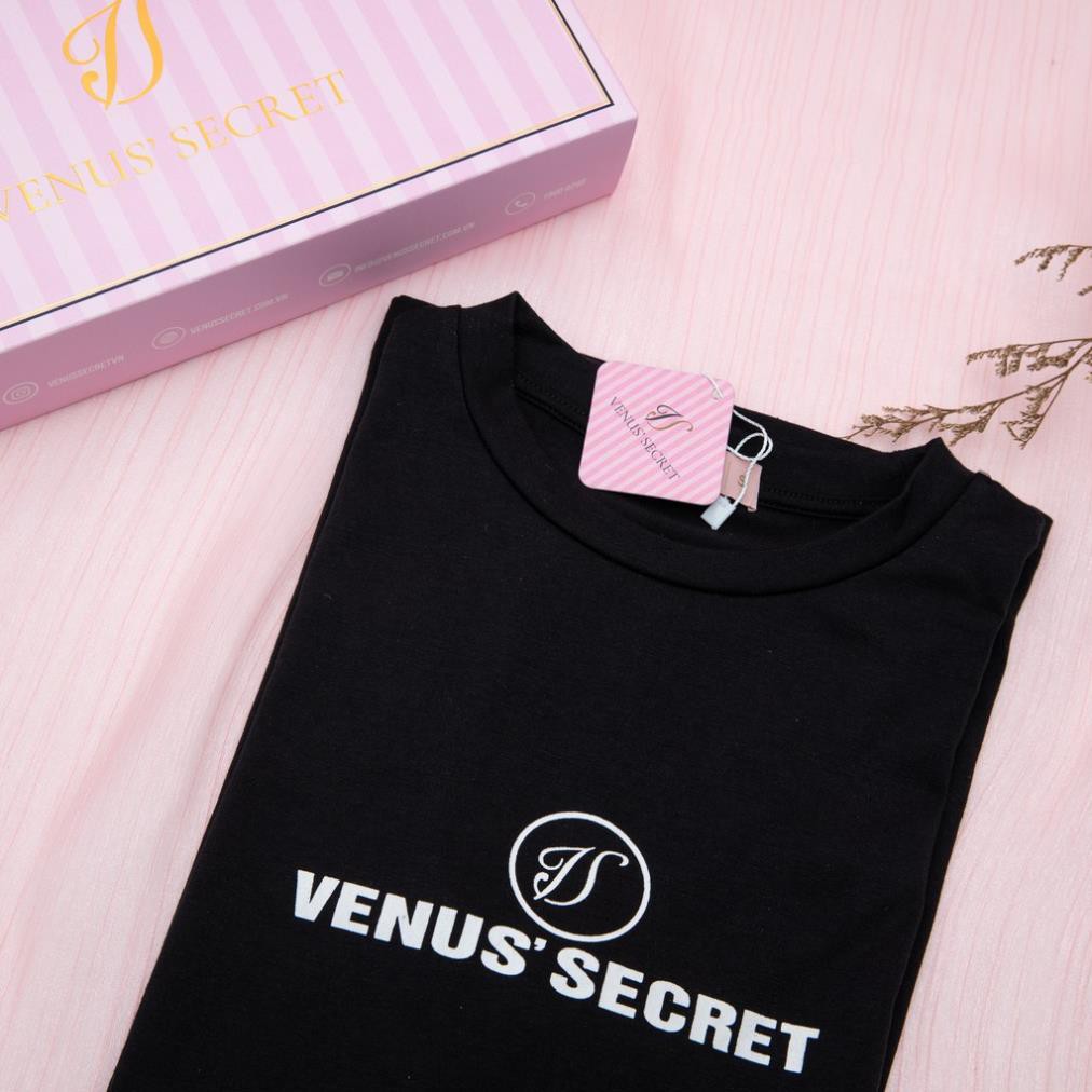 Xả Áo TShirt nữ in logo VENUSSECRET vải Cotton co giãn tốt, an toàn cho da New
