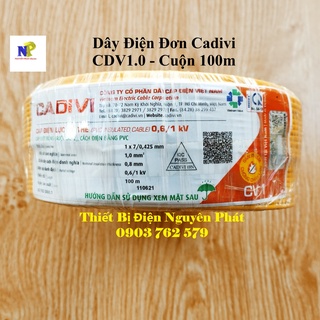 [CADIVI] Dây Điện Đơn CDV1.0 - Cuộn 100m