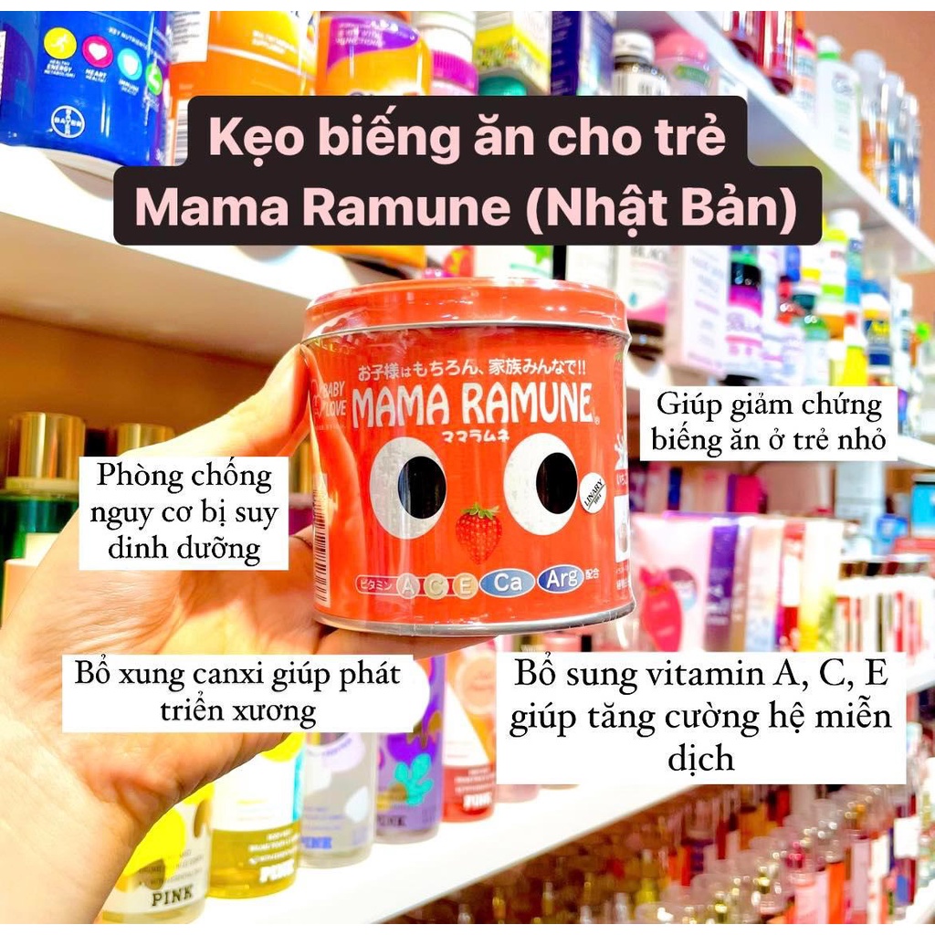 Kẹo biếng ăn cho trẻ Mama Ramune Nhật 200 viên