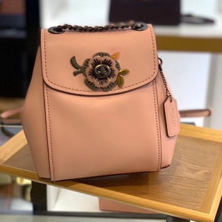🆘Rẻ vô địch🆘Ba lô Coach Parker mini da thật siêu mịn