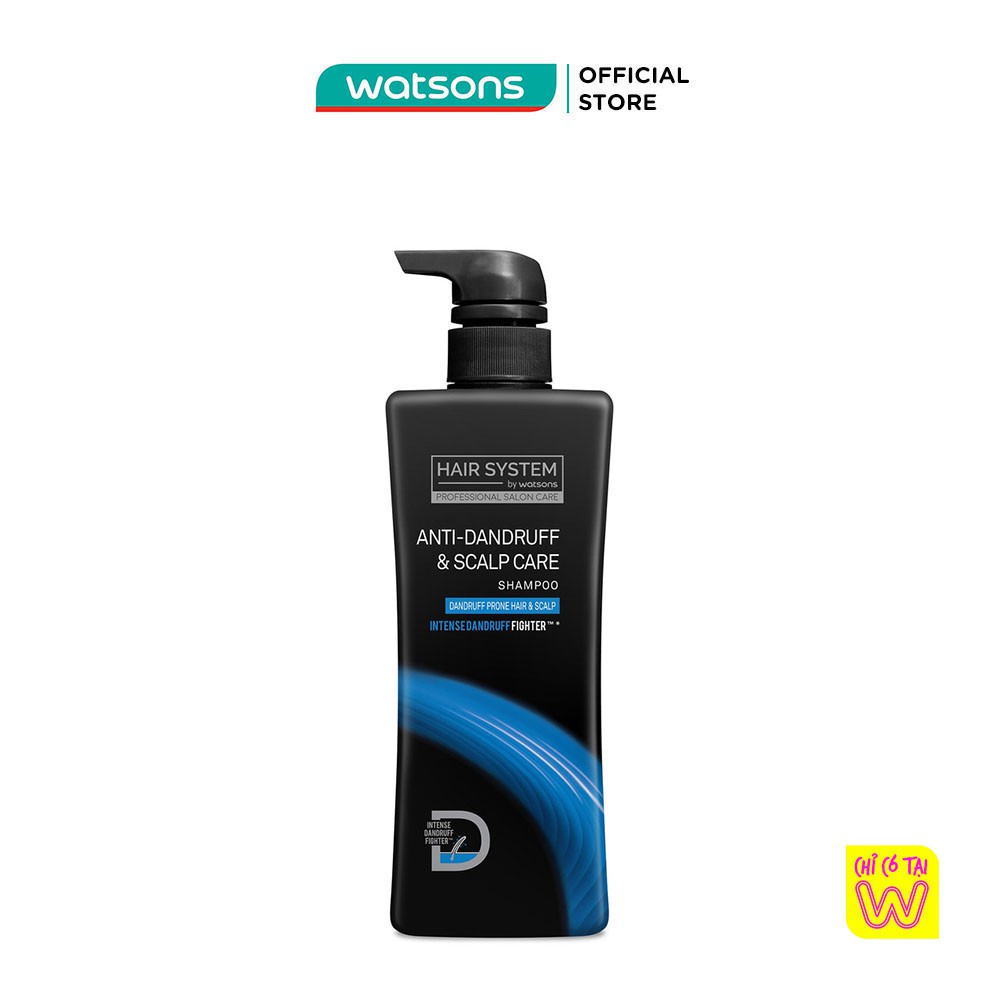 Dầu Gội Hair System By Watsons Anti-Dandruff &amp; Scalp Care Ngăn Ngừa Gàu Trên Tóc 500ml