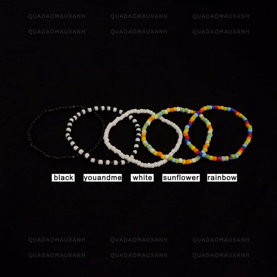 Vòng tay hạt cườm màu cầu vồng - phong cách Bohemian