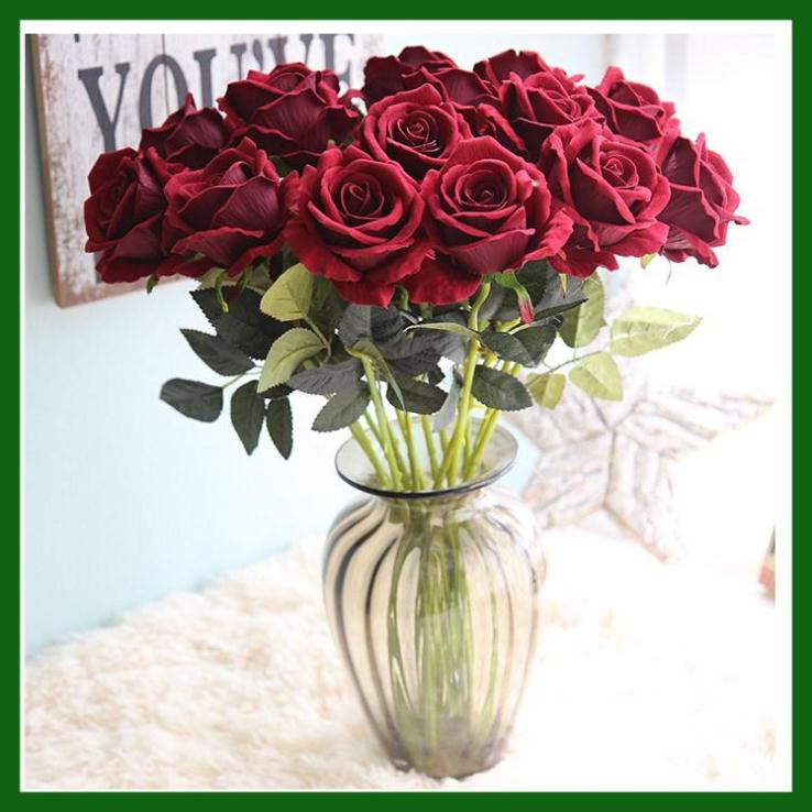 [ Hoa Giả ] Hoa hồng Hoa giả nhân tạo giống thật 99%