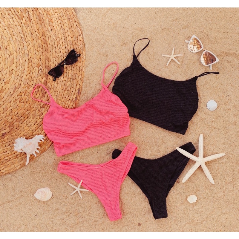 Đồ Bơi Áo Tắm Bikini Đi Biển 2 Mảnh Xuất Khẩu Hở Mờ
