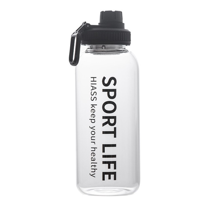 Bình thủy tinh Sport Life 1000ml + túi + ống hút