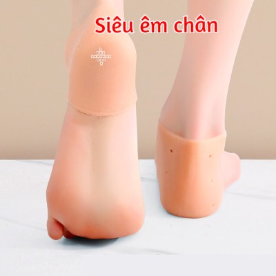 Tất vớ silicon bọc gót chân 2 miếng bảo vệ chống mòn gót khi đi giày làm mềm chống đau chân bảo vệ chân cho giày rộng