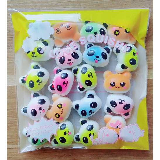 30 đồ chơi Squishy hình gấu panda dễ thương