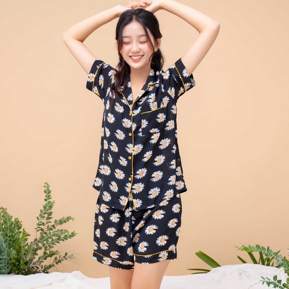 [Mã BMBAU50 giảm 7% tối đa 50K đơn 99K] Pijama lụa hoa cúc VIBES Daisy Py Set