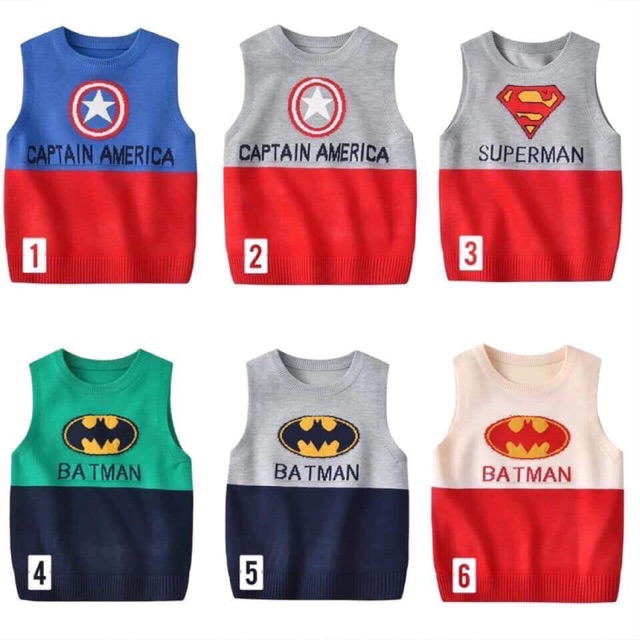 Áo len gile bé trai