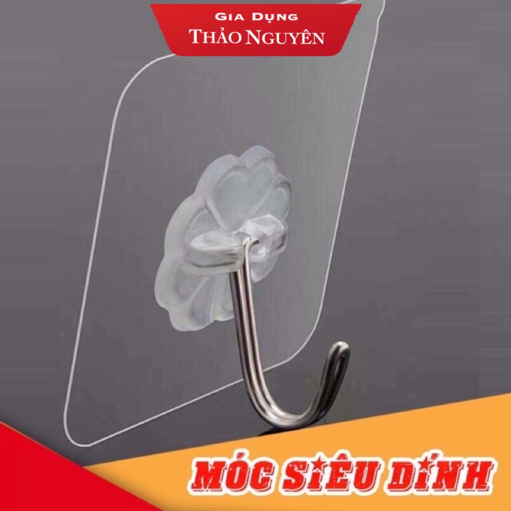 Móc Dán Tường Siêu Dính Trong Suốt Chịu Lực Tốt Treo Tường Chắc Chắn