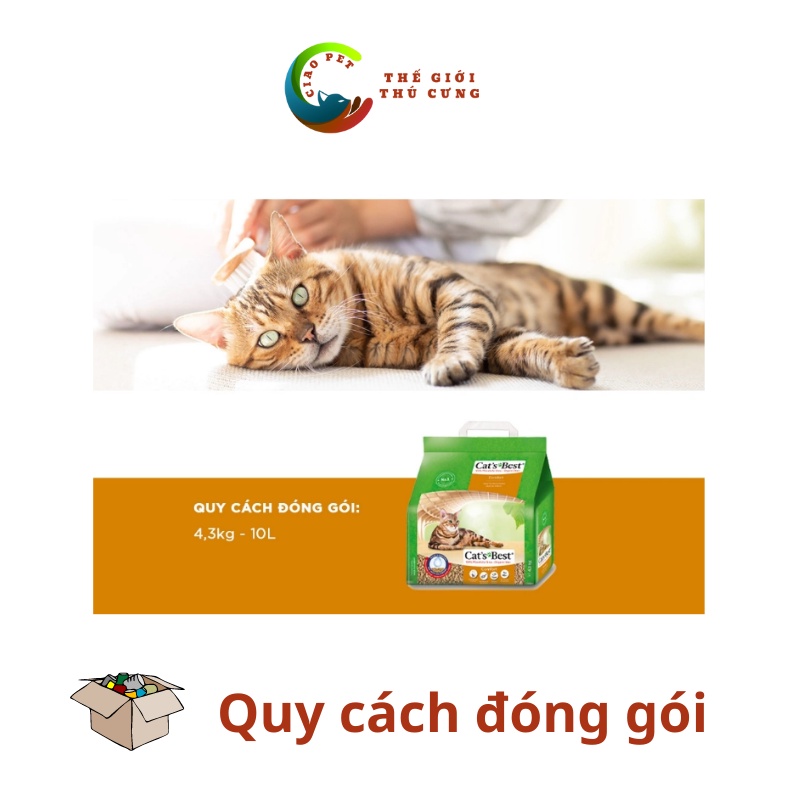 [10L] Cát mèo hữu cơ Cat's Best Comfort (Đặc biệt tốt cho mèo con) (4.3kg)